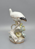 Статуэтка «Аист», скульптор Пустыгин Н. П., Дулевский фарфор, 1970-80 гг.