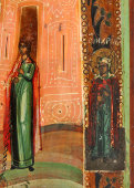 Деревянная живописная икона «Святой Георгий Победоносец», с. Холуй, к. 19 в.