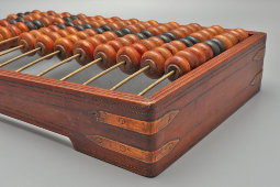 Большие старинные магазинные, складские счеты, дерево, латунные накладки, Россия, нач. 20 в.