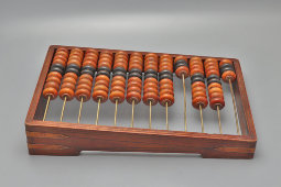 Большие старинные магазинные, складские счеты, дерево, латунные накладки, Россия, нач. 20 в.