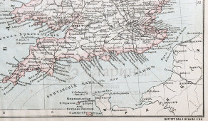 Старинная карта Великобритании и Ирландии, картограф-е зав-е А. Ильина, Санкт-Петербург, 1900-е