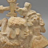 Подписная авторская скульптура по мотивам сказки «Золотой ключик или приключения Буратино», Ганрио Н. Н., шамот, СССР, 1970-е