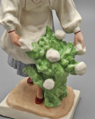 Статуэтка «Сборщица хлопка», редкость, скульптор Савицкий Н. Л., бисквит, ДФЗ Вербилки, 1930-е