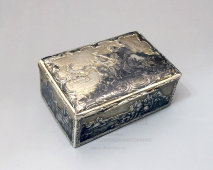 Старинная серебряная шкатулка, 84 проба, Россия, 18 век 