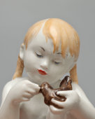 Статуэтка «Юный скульптор» (большая), скульптор Столбова Г. С., фарфор ЛФЗ, 1950-60 гг.