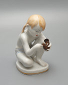 Статуэтка «Юный скульптор» (большая), скульптор Столбова Г. С., фарфор ЛФЗ, 1950-60 гг.