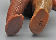 Винтажная игрушка, кукла «Обезьяна» (Мартышка) на резинках, целлулоид, СССР, 1950-е