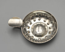 Винтажная чаша сомелье для дегустации вина, тастевин, посеребренный металл, Франция, 1981 г.