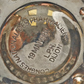 Винтажная чаша сомелье для дегустации вина, тастевин, посеребренный металл, Франция, 1981 г.