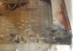 Картина «Стройка века», СССР, 1984 г., художники Грецкие Ирина и Юрий​, бумага, акварель