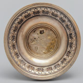 Старинная подставка для зубочисток «Сборщица урожая», шпиатр, Европа, кон. 19, нач. 20 вв.