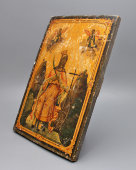 Старинная деревянная икона «Cвятая Великомученица Екатерина», русский мастер, Синай, Египет, кон. 19 в.