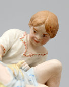 Старинная фарфоровая фигурка «Дети в колосьях», Вербилки, 1920-е