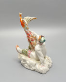 Фигурка «Иванушка и Жар-птица», скульптор Якимова Г. П., художник Лупанова Е. Н., фарфор ЛФЗ, 1950-60 гг.