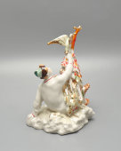 Фигурка «Иванушка и Жар-птица», скульптор Якимова Г. П., художник Лупанова Е. Н., фарфор ЛФЗ, 1950-60 гг.