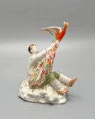 Фигурка «Иванушка и Жар-птица», скульптор Якимова Г. П., художник Лупанова Е. Н., фарфор ЛФЗ, 1950-60 гг.