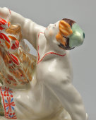Фигурка «Иванушка и Жар-птица», скульптор Якимова Г. П., художник Лупанова Е. Н., фарфор ЛФЗ, 1950-60 гг.