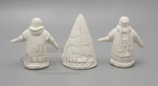 Фарфоровые колокольчики «Якуты», бисквит, Вербилки, СССР, 1950-е гг.
