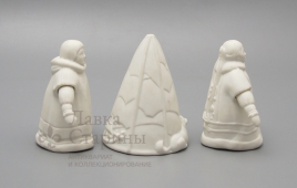 Фарфоровые колокольчики «Якуты», бисквит, Вербилки, СССР, 1950-е гг.