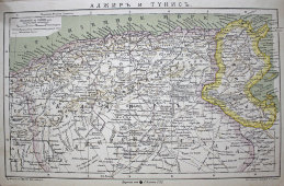 Старинная карта «Алжир и Тунис»