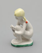 Статуэтка «Юный скульптор» (малая), скульптор Г. С. Столбова, ЛФЗ, 1950-60 гг.