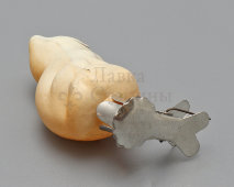 Советская ёлочная игрушка на прищепке «Мурёнка», стекло, Москва, 1950-60 гг.