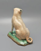 Антикварная статуэтка «Мопс», фарфор, Фабрика Тереховых и Киселева, с. Речицы, Гжельская волость, 19 в.