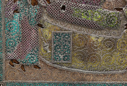 Старинная икона «Успение Богоматери» в окладе, дерево, темпера, скань, фольга, Россия, 1-я пол. 19 в.