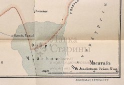 Старинная почтово-телеграфная карта Эстляндской губернии (Эстония), картографич. зав. П. Ф. Петш, Санкт-Петербург, 1900-е