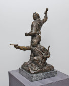 Советская агитационная скульптура «Враг не пройдет», бронза, СССР, 1960-70 гг.