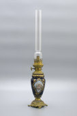 Антикварная керосиновая лампа с путти, бронза, 19-й век