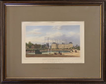 Гравюра «Париж, Люксембургский дворец», Франция, 19 век