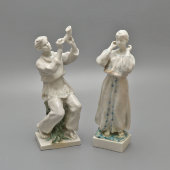 Авторская нетиражная статуэтка «Снегурочка», скульптор Полынская Н. П., фарфор, СССР, 1950-60 гг.