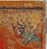 Старинная деревянная икона «Рождество Христово», Россия, живопись 17 в.