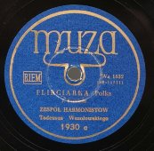 Ансамбль гармонистов T. Весоловского (Tadeusz Wesołowski): «W Malowanym Domku», «Flirgiarka», старинная / винтажная пластинка 78 оборотов для граммофона / патефона.
