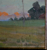 Картина пейзаж «Дорога в деревню», художник Колупаев Д. А., холст, масло, 1930-40 гг.