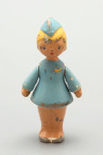 Детская игрушка, миниатюрная кукла «Стюардесса», колкий пластик, СССР, 1970-80 гг.