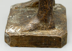 Советская спортивная скульптура «Мальчик с гирями», бронза, СССР, 1950-60 гг.