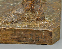 Советская спортивная скульптура «Мальчик с гирями», бронза, СССР, 1950-60 гг.