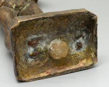 Советская спортивная скульптура «Мальчик с гирями», бронза, СССР, 1950-60 гг.