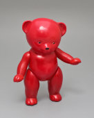 Советская игрушка «Медведь» на резинках, целлулоид, Охтинский химкомбинат, 1950-е
