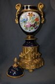 Антикварный кубок, бронза, фарфор, живопись, Европа, 19 век