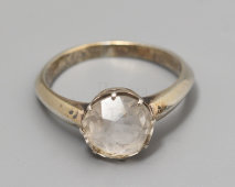 Винтажное кольцо с горным хрусталем, Свердловск, 1950-е