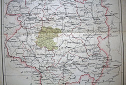 Старинная карта «Гродненская губерния»