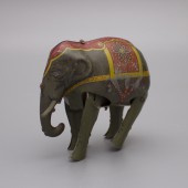 Заводная детская игрушка «Индийский слон», СССР, 1970-е гг., металл