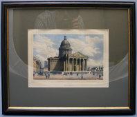 Гравюра «Париж, Пантеон», Франция, 19 век