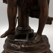 Антикварная скульптура «Индустрия», шпиатр, скульптор Шарль Леви, Франция, кон. 19 в.