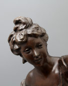 Антикварная скульптура «Индустрия», шпиатр, скульптор Шарль Леви, Франция, кон. 19 в.