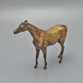 Скульптура «Стоящая лошадь», Ф. Бергман, венская бронза, Австрия, 1900-е