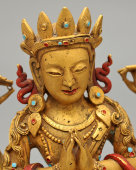 Старинная бронзовая статуэтка «Бодхисаттва», Китай, 18 в.